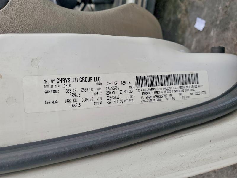 55837566 :رقم المزاد ، 2D4RN1AG6BR600785 vin ، 2011 Dodge Grand Caravan مزاد بيع