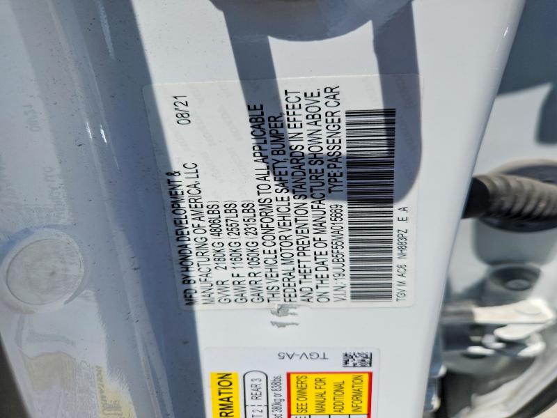 56413176 :رقم المزاد ، 19UUB5F55MA015669 vin ، 2021 Acura Tlx مزاد بيع