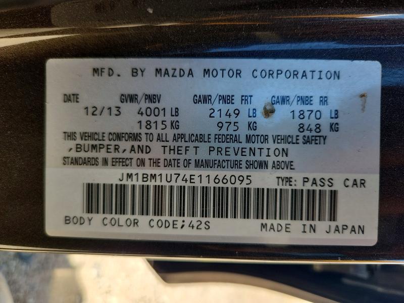 Auction sale of the 2014 Mazda 3, vin: JM1BM1U74E1166095, lot number: 57406916