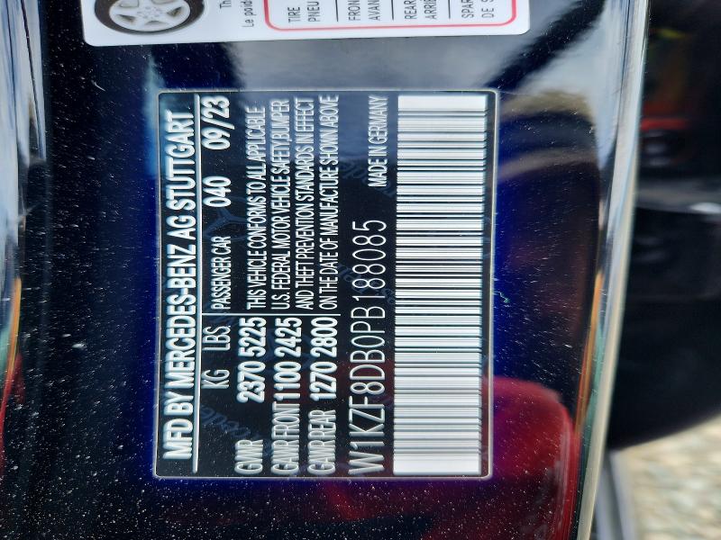 58365306 :رقم المزاد ، W1KZF8DB0PB188085 vin ، 2023 Mercedes-benz E مزاد بيع