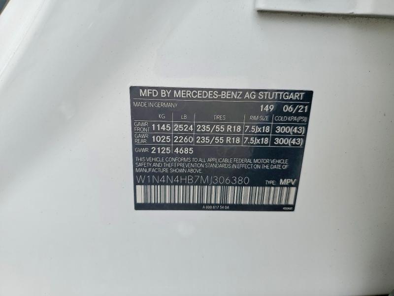2021 Mercedes-benz Gla მანქანა იყიდება აუქციონზე, vin: W1N4N4HB7MJ306380, აუქციონის ნომერი: 56576906