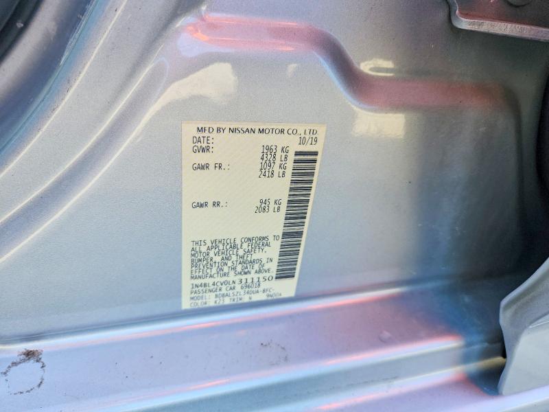 Продажа на аукционе авто 2020 Nissan Altima, vin: 1N4BL4CV0LN311150, номер лота: 57025696