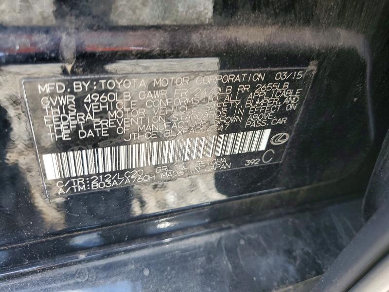 Продажа на аукционе авто 2015 Lexus Gs, vin: JTHCE1BLXFA004747, номер лота: 56344826