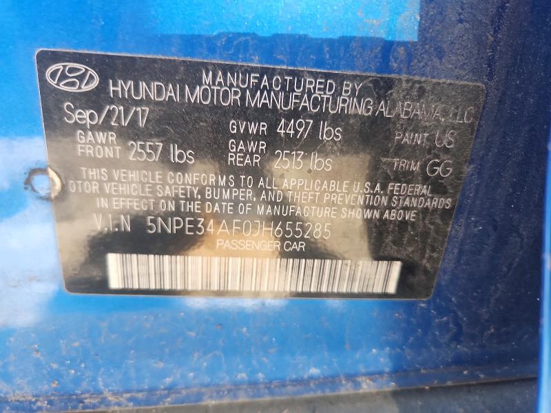 Продажа на аукционе авто 2018 Hyundai Sonata, vin: 5NPE34AF0JH655285, номер лота: 56120906