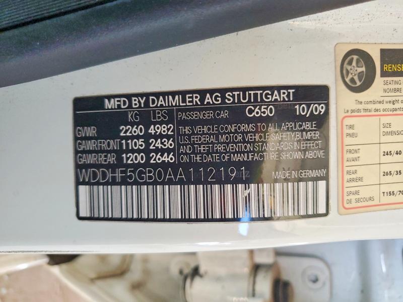 Продажа на аукционе авто 2010 Mercedes-benz E, vin: WDDHF5GB0AA112191, номер лота: 55372976
