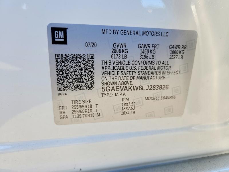 Aukcja sprzedaży 2020 Buick Enclave, vin: 5GAEVAKW6LJ283826, numer aukcji: 58513656