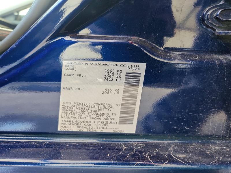 56320026 :رقم المزاد ، 1N4BL4CV0RN376380 vin ، 2024 Nissan Altima مزاد بيع
