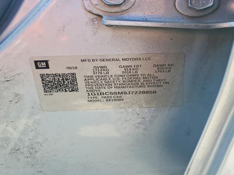 57312026 :رقم المزاد ، 1G1BC5SM8J7228858 vin ، 2018 Chevrolet Cruze مزاد بيع
