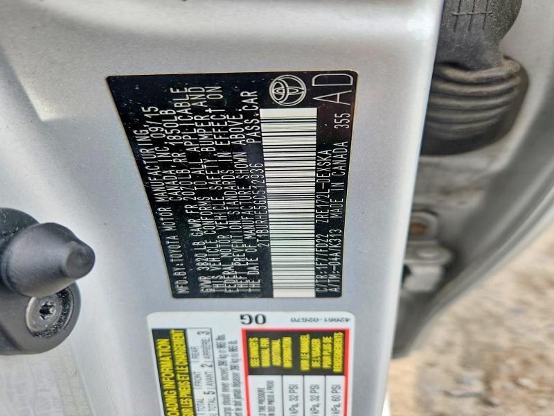 2016 Toyota Corolla მანქანა იყიდება აუქციონზე, vin: 2T1BURHE5GC512936, აუქციონის ნომერი: 59196926