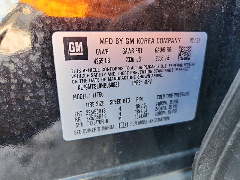 Продаж на аукціоні авто 2022 Chevrolet Trailblazer, vin: KL79MTSL0NB068831, номер лоту: 57360996