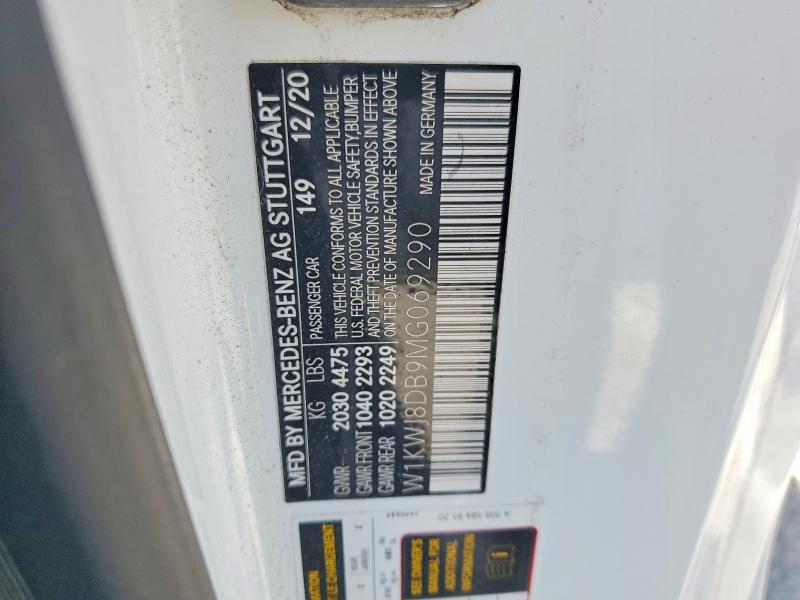 Aukcja sprzedaży 2021 Mercedes-benz C, vin: W1KWJ8DB9MG069290, numer aukcji: 56719246