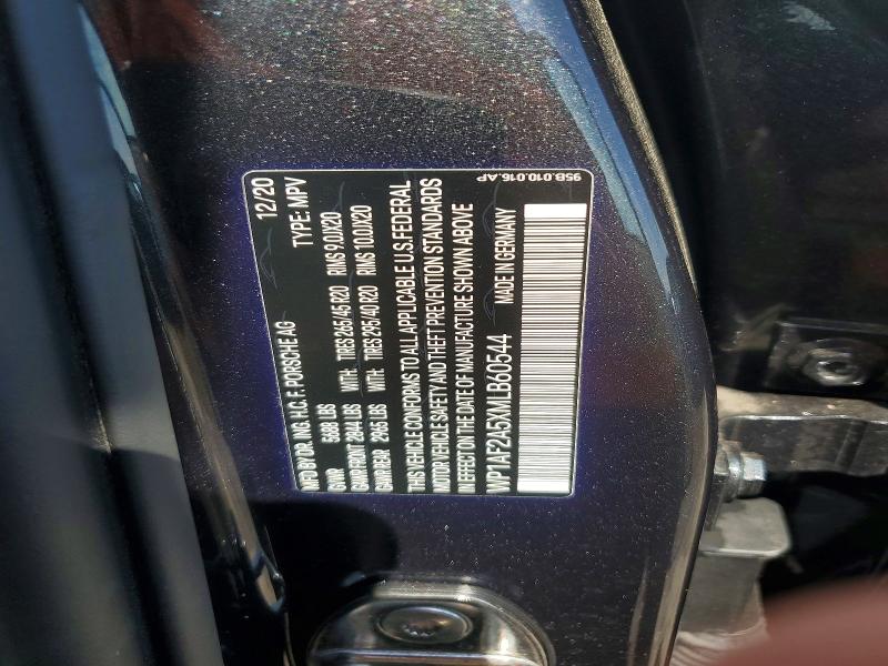 58624296 :رقم المزاد ، WP1AF2A5XMLB60544 vin ، 2021 Porsche Macan مزاد بيع