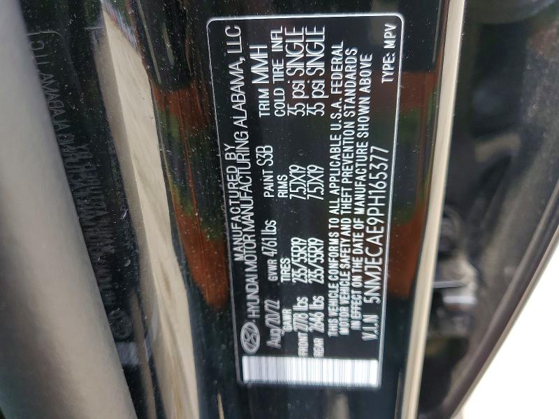 Aukcja sprzedaży 2023 Hyundai Tucson, vin: 5NMJECAE9PH165377, numer aukcji: 58129666