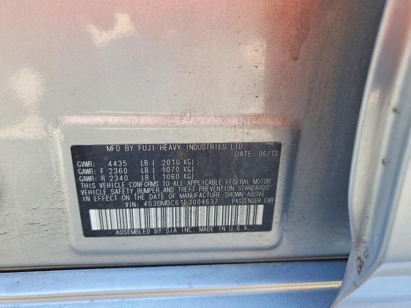 57603996 :رقم المزاد ، 4S3BMBC61E3004637 vin ، 2014 Subaru Legacy مزاد بيع