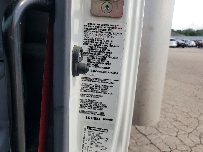 Aukcja sprzedaży 2022 Isuzu Npr Hd, vin: 54DC4W1D9NS202803, numer aukcji: 58459756