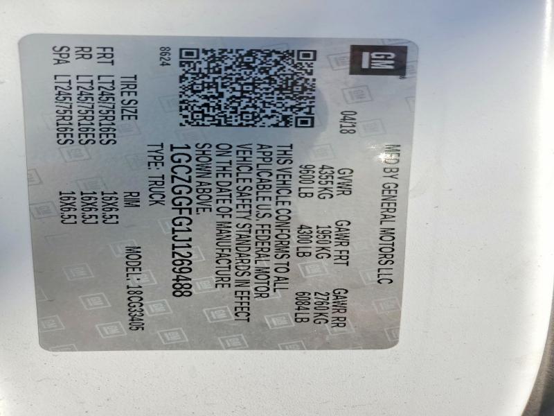 Продаж на аукціоні авто 2018 Chevrolet Express G3500, vin: 1GCZGGFG1J1269488, номер лоту: 56278176