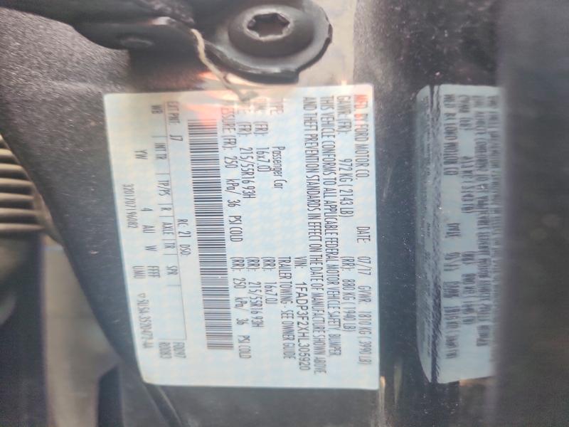 Aukcja sprzedaży 2017 Ford Focus, vin: 1FADP3F2XHL305920, numer aukcji: 57393616