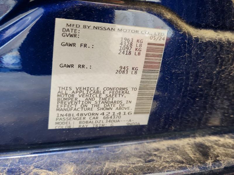 Aukcja sprzedaży 2024 Nissan Altima, vin: 1N4BL4BV0RN421416, numer aukcji: 57643776