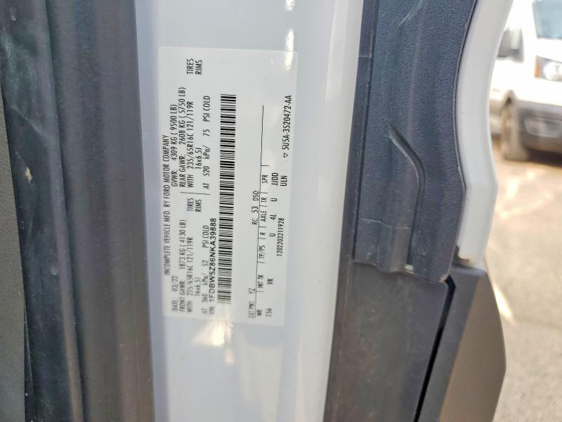 2022 Ford Transit მანქანა იყიდება აუქციონზე, vin: 1FDBW5Z86NKA39888, აუქციონის ნომერი: 55892426