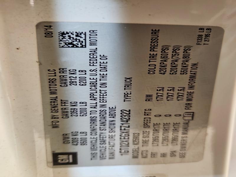 56706086 :رقم المزاد ، 1GT02XEGXFZ142322 vin ، 2015 Gmc Sierra مزاد بيع