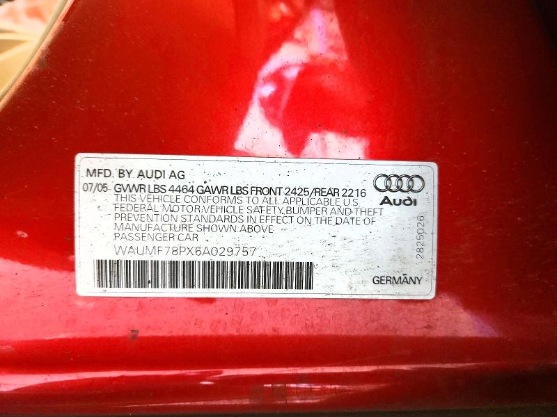 Продаж на аукціоні авто 2006 Audi A3, vin: WAUMF78PX6A029757, номер лоту: 58054736
