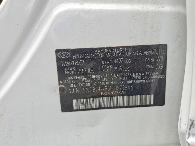 Aukcja sprzedaży 2017 Hyundai Sonata, vin: 5NPE24AF5HH572643, numer aukcji: 56645696