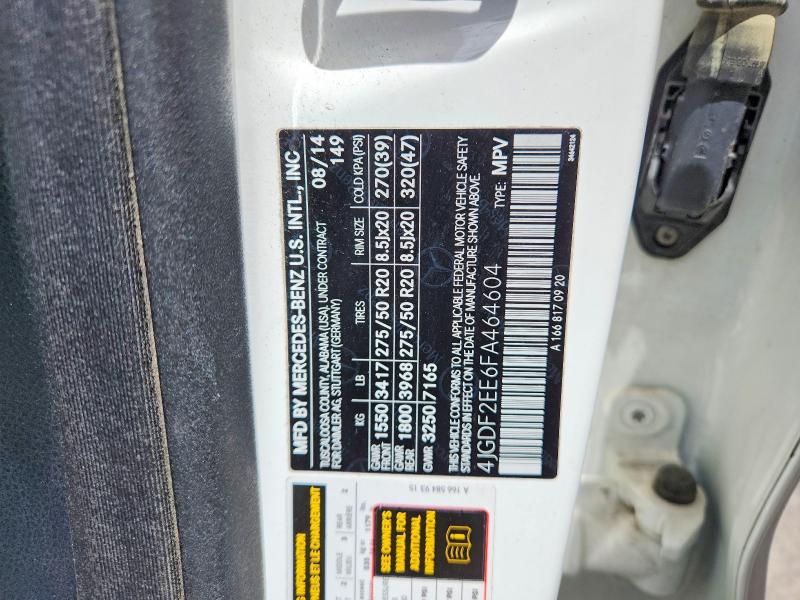 Продажа на аукционе авто 2015 Mercedes-benz Gl, vin: 4JGDF2EE6FA464604, номер лота: 57438996