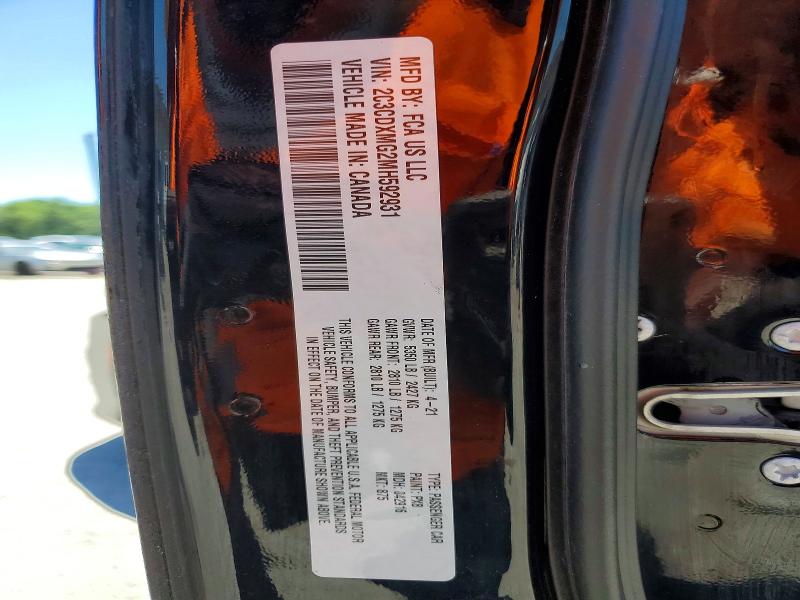 2021 Dodge Charger მანქანა იყიდება აუქციონზე, vin: 2C3CDXMG2MH592931, აუქციონის ნომერი: 56089506