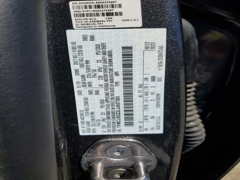Продажа на аукционе авто 2020 Ford Escape, vin: 1FMCU0DZ2LUA57383, номер лота: 57714036