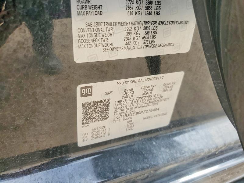 Продаж на аукціоні авто 2023 Gmc Sierra, vin: 1GTUUGE80PZ275404, номер лоту: 55445756
