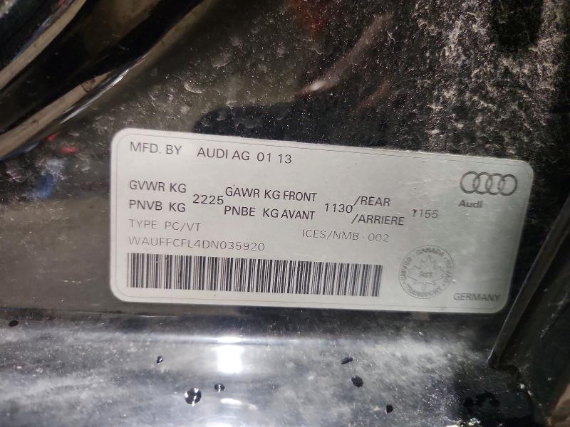 Продажа на аукционе авто 2013 Audi A4, vin: WAUFFCFL4DN035920, номер лота: 57380706
