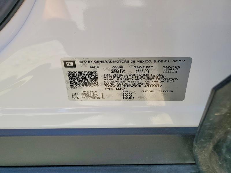 2018 Gmc Terrain მანქანა იყიდება აუქციონზე, vin: 3GKALTEV7JL410367, აუქციონის ნომერი: 57349986
