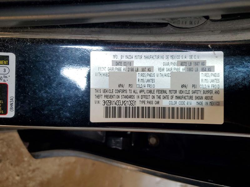 59095106 :رقم المزاد ، 3MZBN1W33JM210931 vin ، 2018 Mazda 3 مزاد بيع