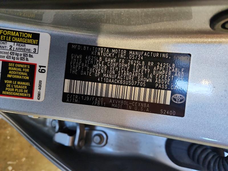 Aukcja sprzedaży 2025 Toyota Camry, vin: 4T1DAACK6SU507705, numer aukcji: 56170396