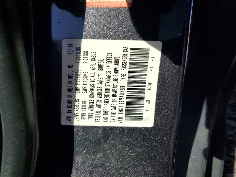 Продажа на аукционе авто 2015 Honda Accord, vin: 1HGCT1B87FA004256, номер лота: 56336566
