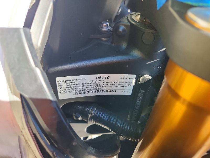 Aukcja sprzedaży 2015 Yamaha Fz09, vin: JYARN33E5FA008451, numer aukcji: 58391576