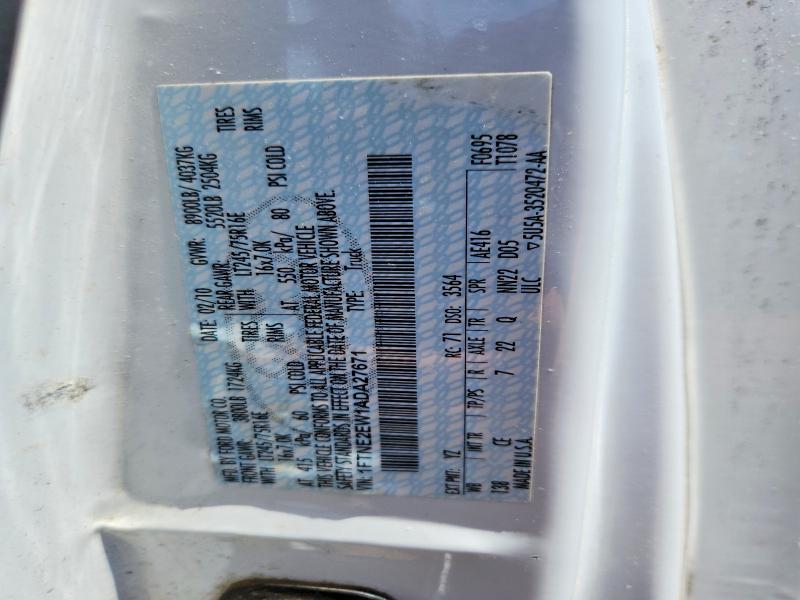 55047016 :رقم المزاد ، 1FTNE2EW1ADA27671 vin ، 2010 Ford Econoline مزاد بيع