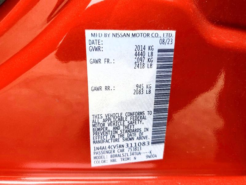 Продажа на аукционе авто 2024 Nissan Altima, vin: 1N4AL4CV5RN311083, номер лота: 58110276