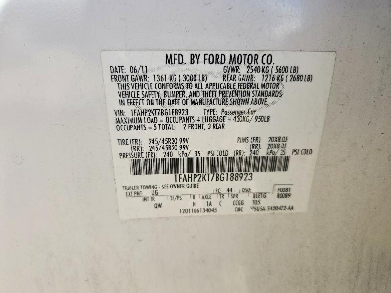 56035296 :رقم المزاد ، 1FAHP2KT7BG188923 vin ، 2011 Ford Taurus مزاد بيع