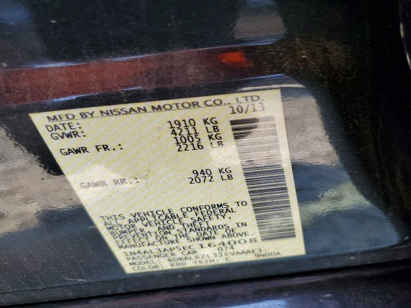 Продажа на аукционе авто 2014 Nissan Altima, vin: 1N4AL3AP5EC164008, номер лота: 74514715