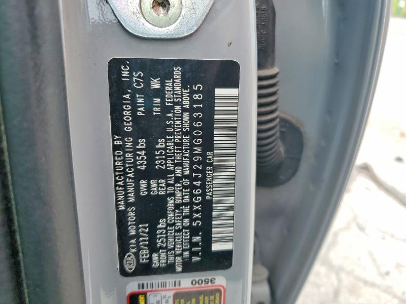 56135296 :رقم المزاد ، 5XXG64J29MG063185 vin ، 2021 Kia K5 مزاد بيع