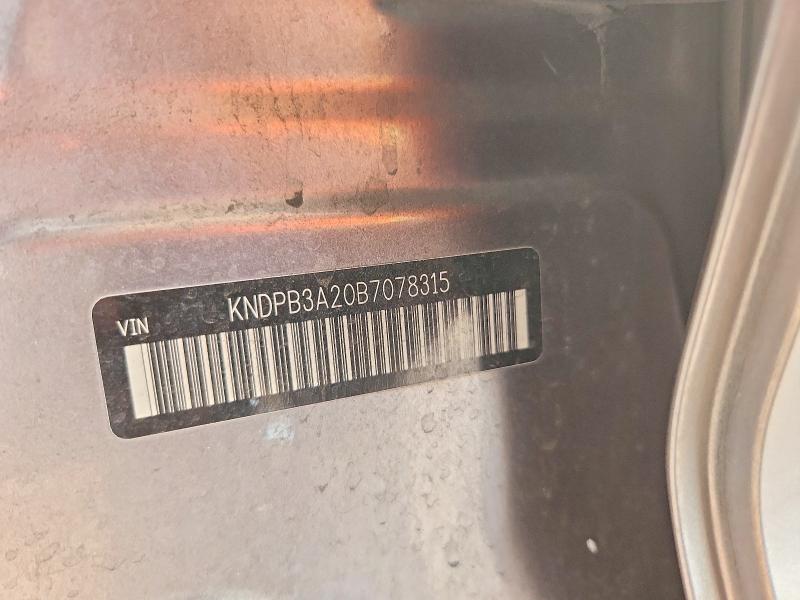 Auction sale of the 2011 Kia Sportage, vin: KNDPB3A20B7078315, lot number: 57581476