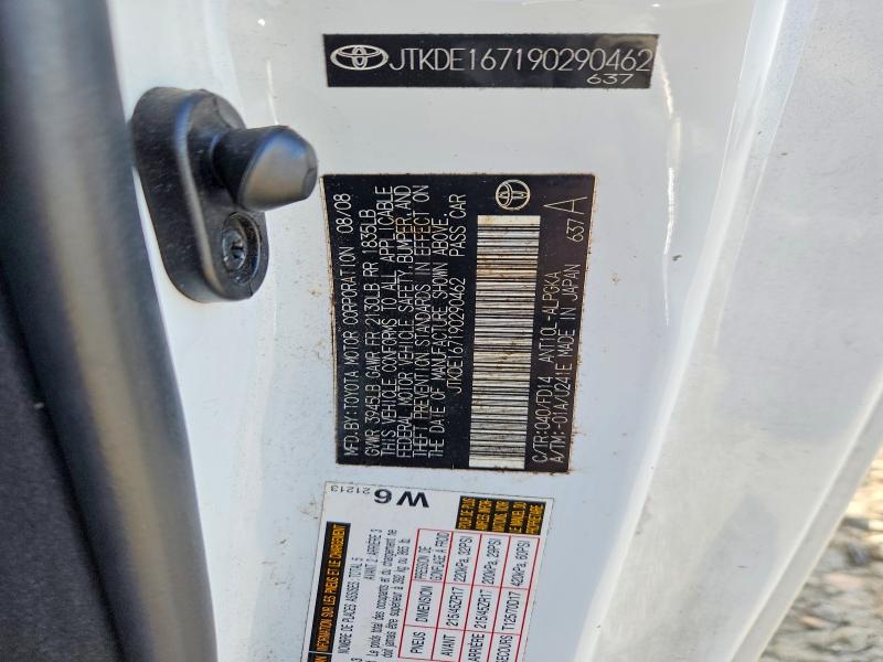 2009 Scion Tc მანქანა იყიდება აუქციონზე, vin: JTKDE167190290462, აუქციონის ნომერი: 55650936