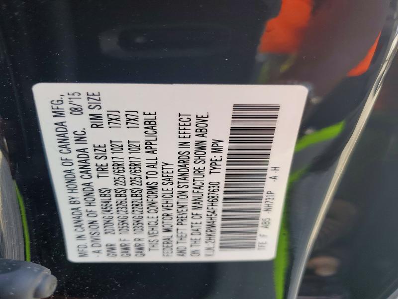 Aukcja sprzedaży 2015 Honda Cr-v, vin: 2HKRM4H54FH687630, numer aukcji: 57560266