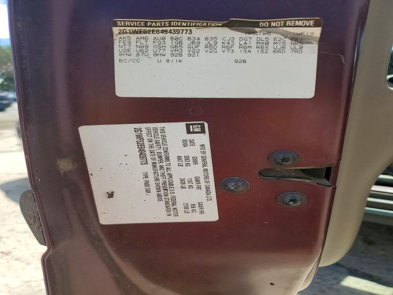 57047636 :رقم المزاد ، 2G1WF52E849439773 vin ، 2004 Chevrolet Impala مزاد بيع