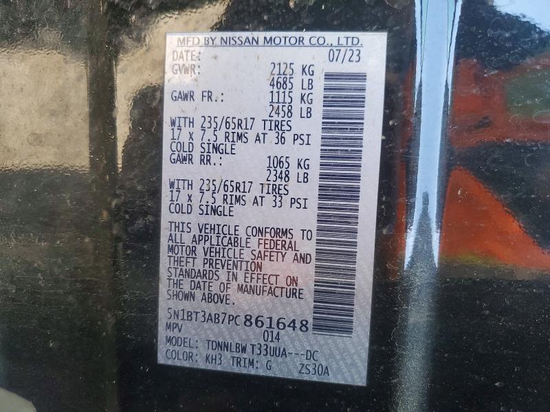 56268166 :رقم المزاد ، 5N1BT3AB7PC861648 vin ، 2023 Nissan Rogue مزاد بيع