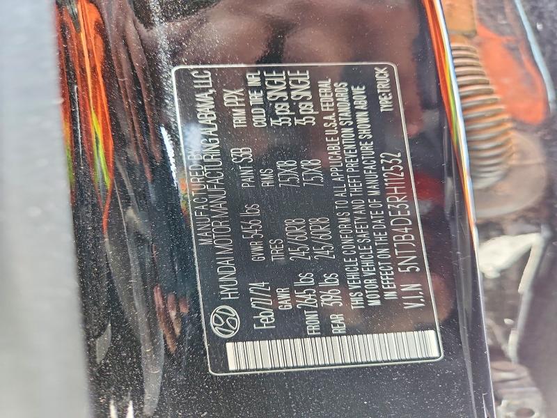 57421066 :رقم المزاد ، 5NTJB4DE3RH112532 vin ، 2024 Hyundai Santa Cruz مزاد بيع
