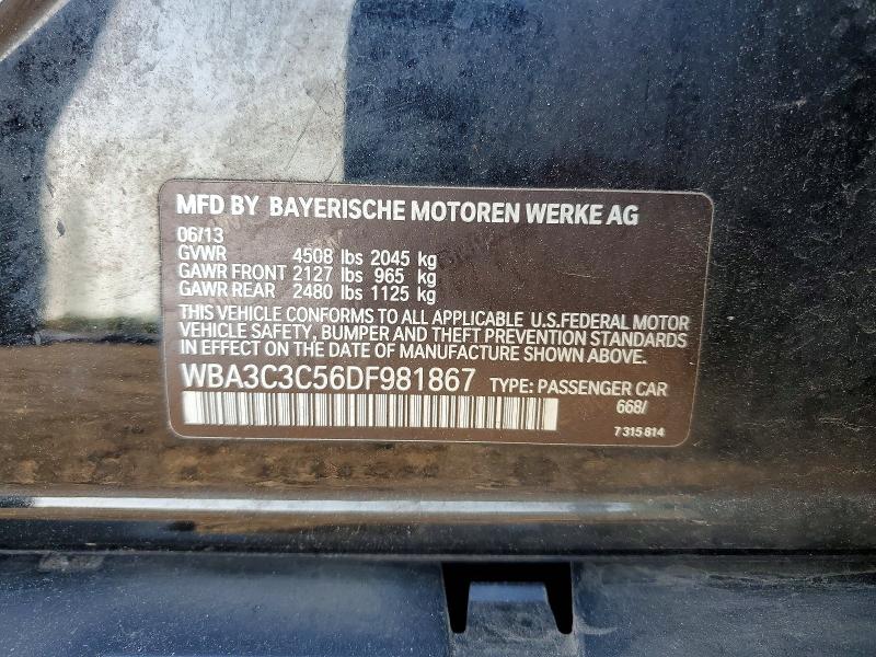 Продаж на аукціоні авто 2013 Bmw 320, vin: WBA3C3C56DF981867, номер лоту: 55861236