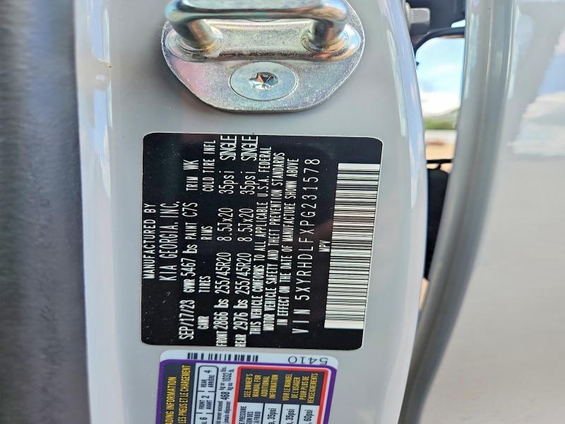 2023 Kia Sorento მანქანა იყიდება აუქციონზე, vin: 5XYRHDLFXPG231578, აუქციონის ნომერი: 56723016