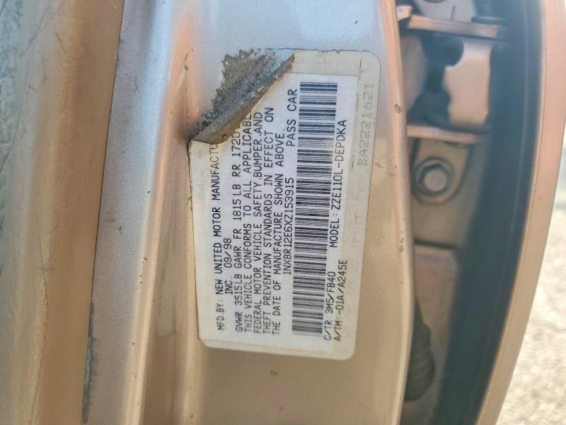56280006 :رقم المزاد ، 1NXBR12E6XZ153915 vin ، 1999 Toyota Corolla مزاد بيع